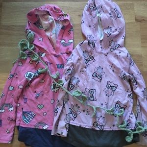 Garanimal Girls Long Sleeve Hoodie Pink Purple  4T